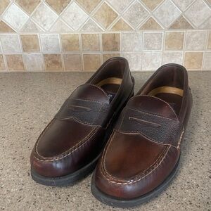 Sperry Mens Classic Brown Leather Penny Loafers Slip-On